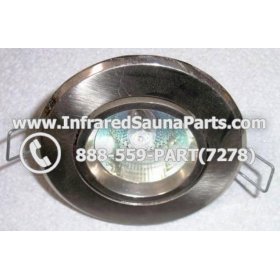 COMPLETE LIGHT ASSEMBLY 12V - COMPLETE LIGHT ASSEMBLY IN SILVER FINISH WITH BULB 12V 1